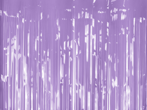 [CRT3P-014J] Rideau à Frange Pastel Violet de largeur 100cm et hauteur 200cm  