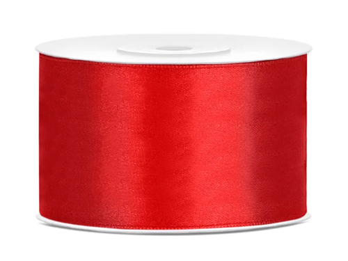 [TS38-007] Ruban satin rouge de 38mm x 25m