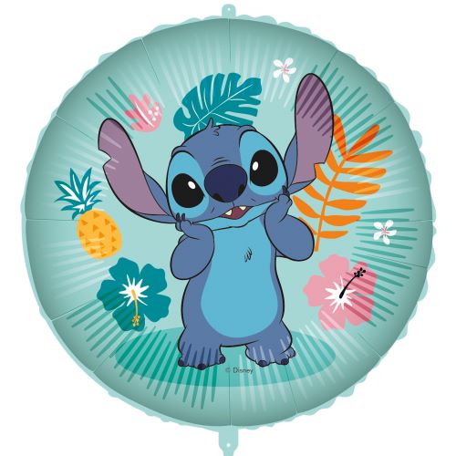 [P98060] Alu Rond Stitch Hawaii 46Cm - Licence 